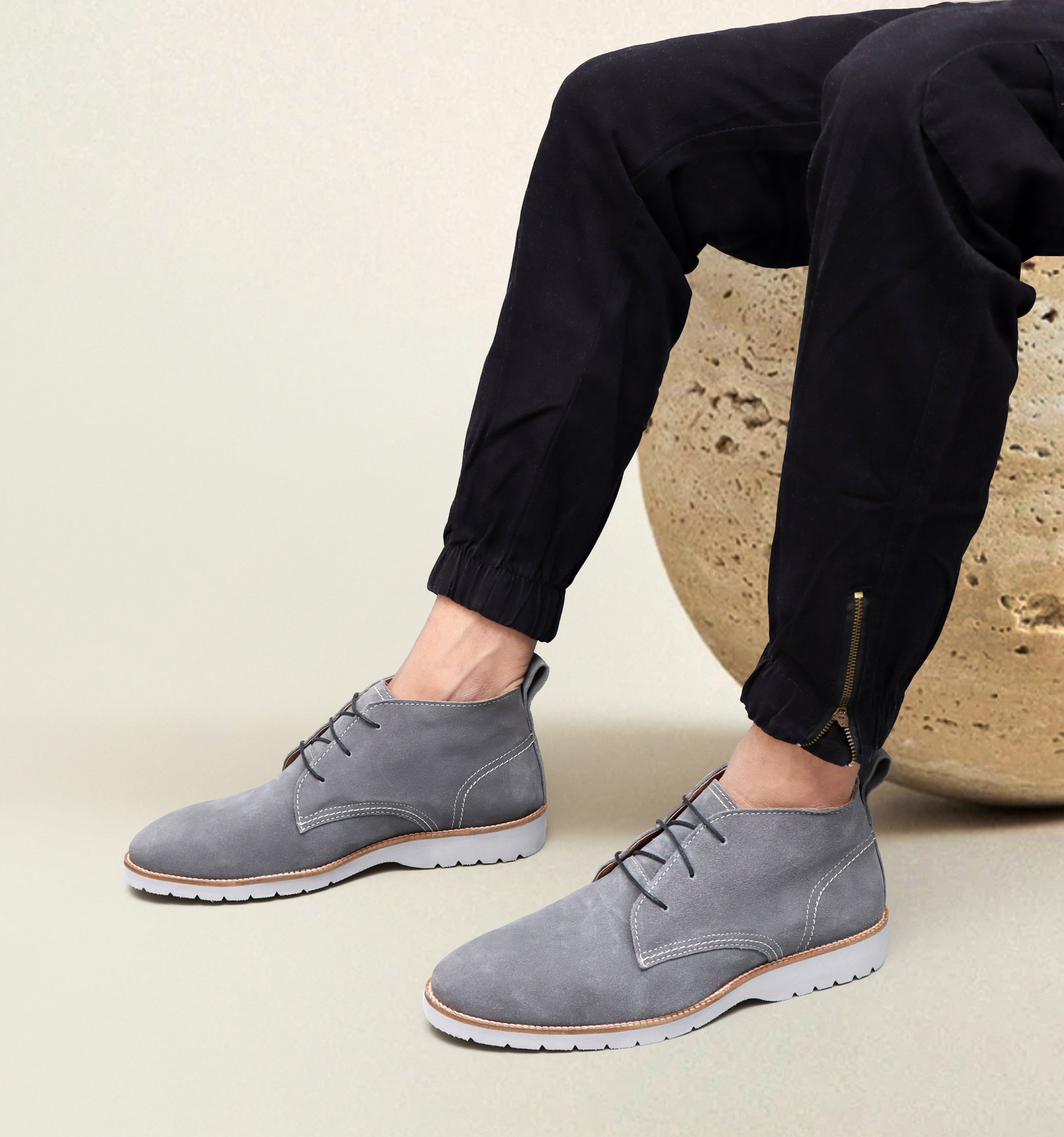 Chukka boots grey suede best sale