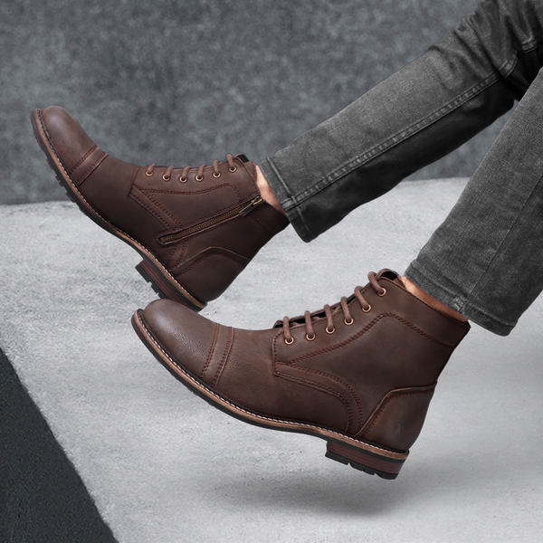 Vintage Brown Bike Boots